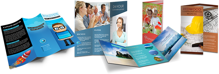 Slika referenčnih izdelkov za tisk zloženk